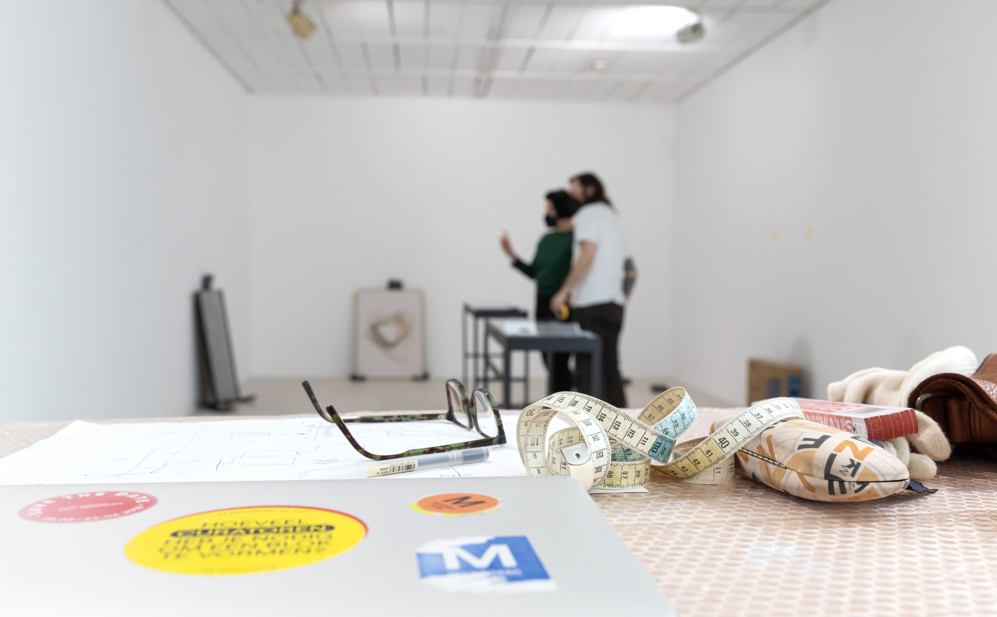 Aufbau der Biennale 2022 im Heidelberger Kunstverein